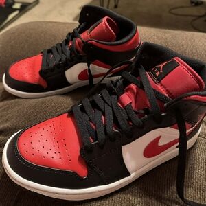 Nike Air Jordan Red and Black Sneakers